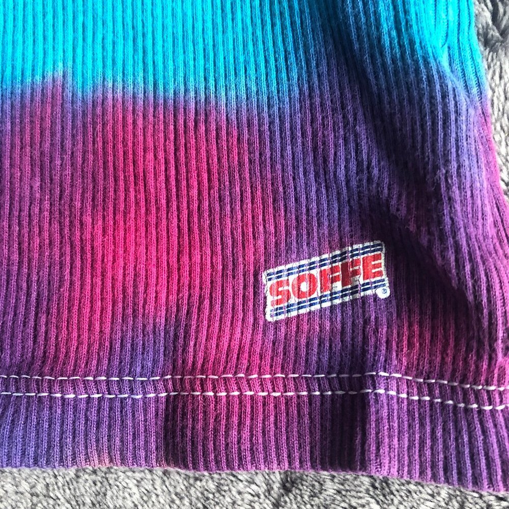 Soffe Rainbow Tie-Dye Lacrosse Racerback Tank Top - Picture 4 of 6